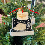 Personalised Sewing Machine Christmas Bauble