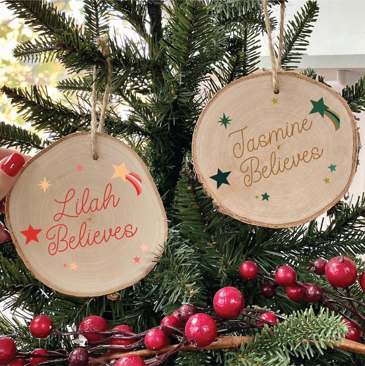 Personalised Believe In Christmas Decoration