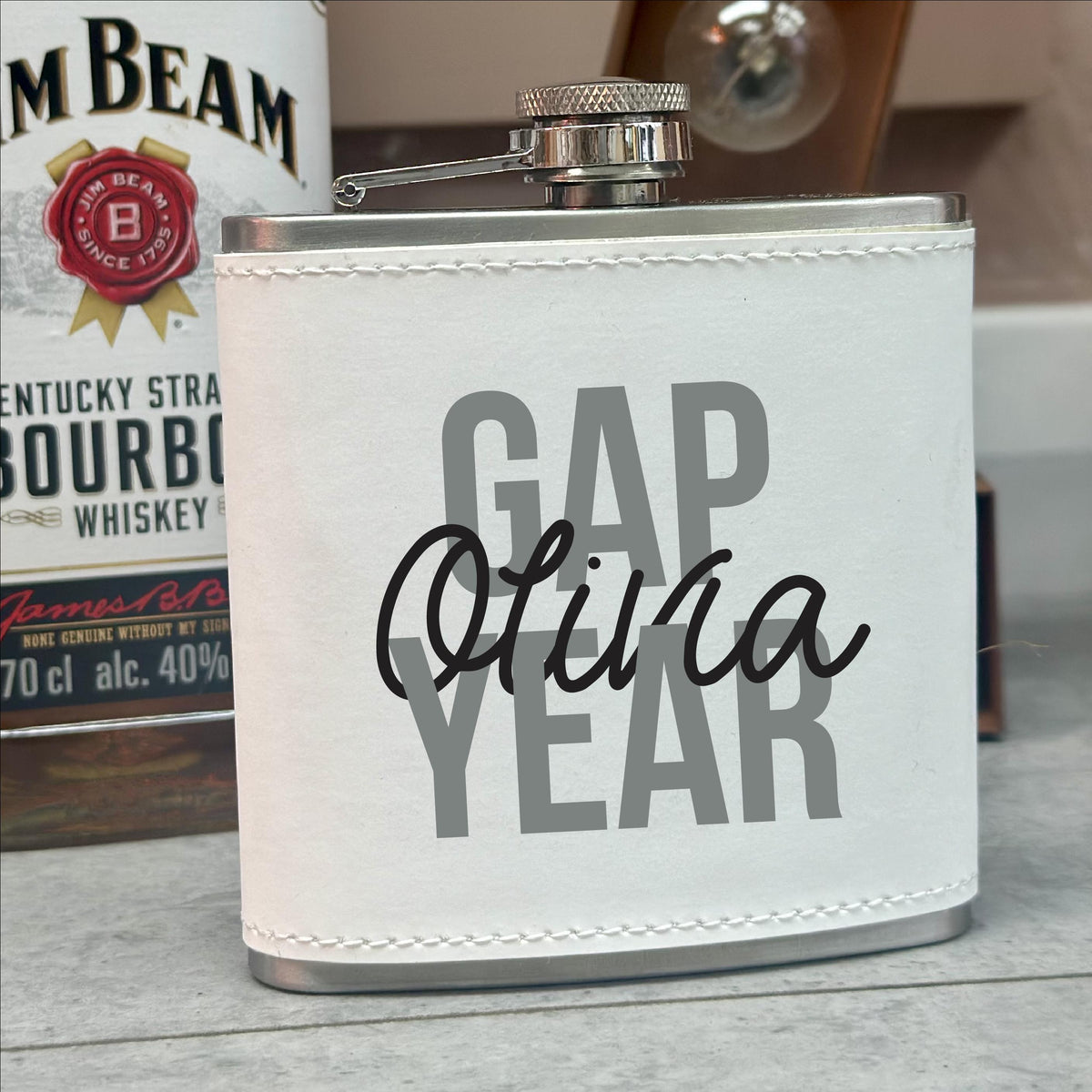 Personalised Gap Year Hip Flask