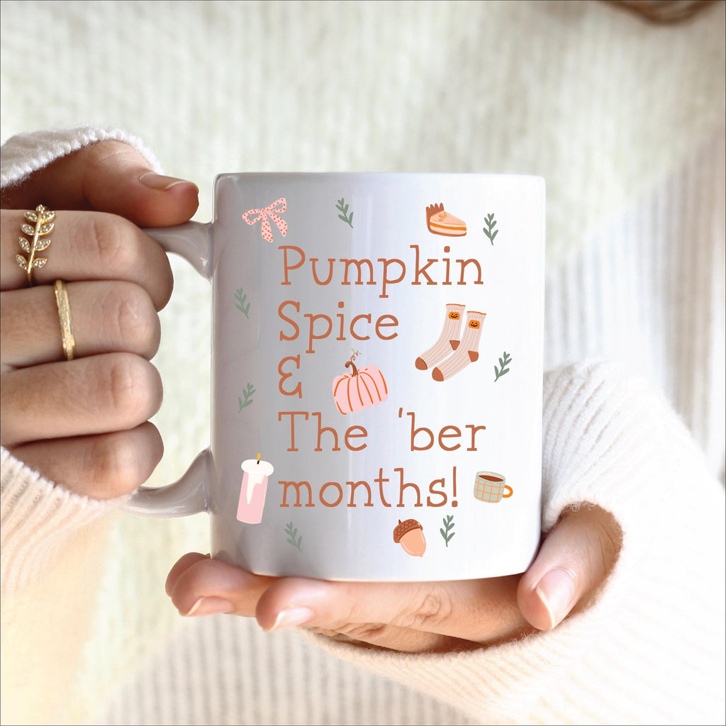Personalised Pumpkin Spice And The Ber Months Autumn Mug