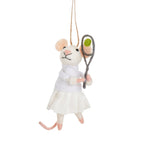 Personalised Tennis Mouse Christmas Bauble