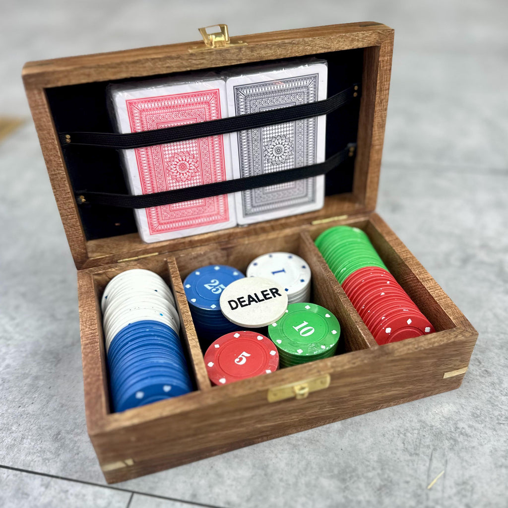 Personalised Wooden Poker Set
