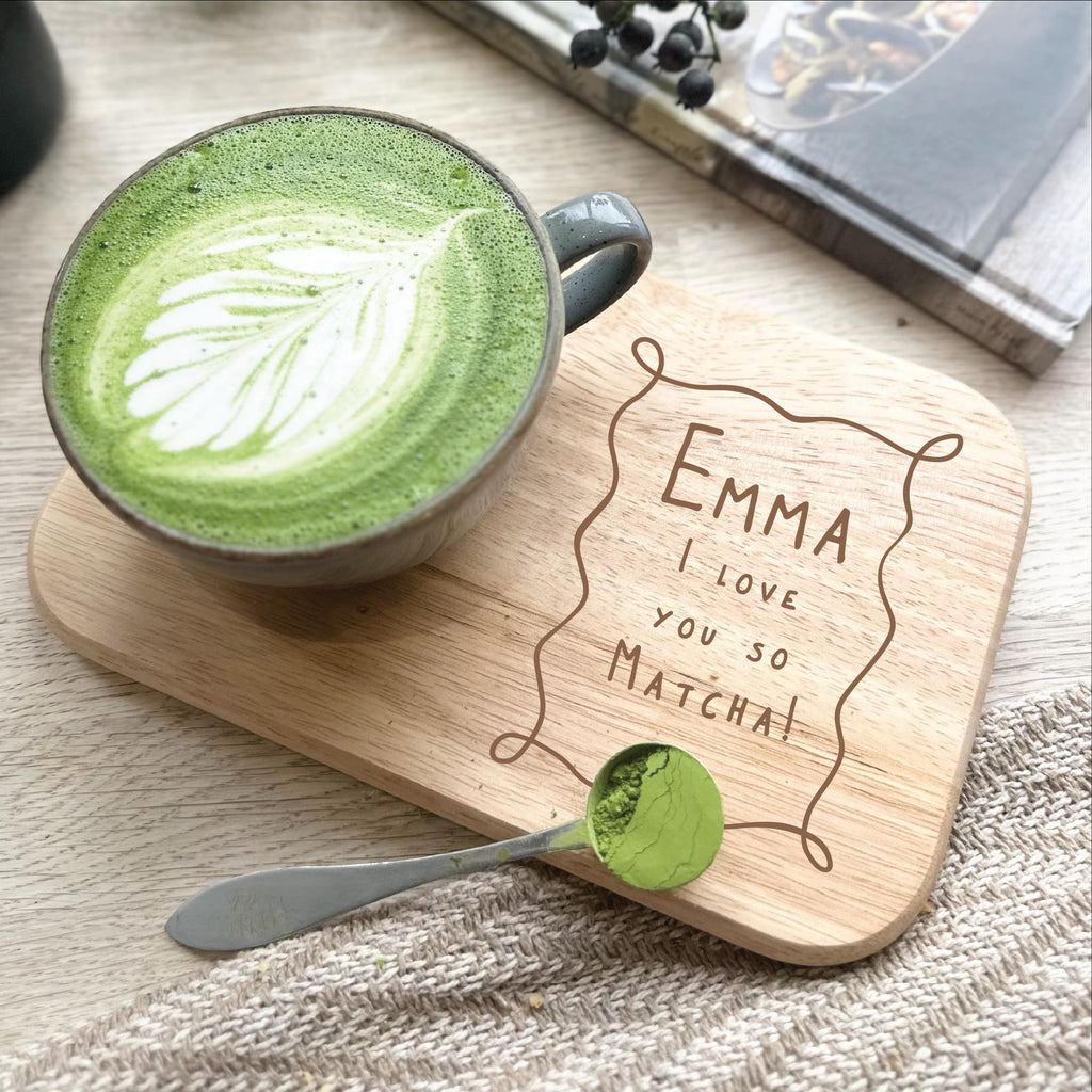 Personalised I Love You So Matcha Coaster Board