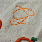 Embroidered Set Of Four Script Initial Scalloped Edge Napkins