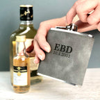 Personalised Leather Effect Birthday Hip Flask
