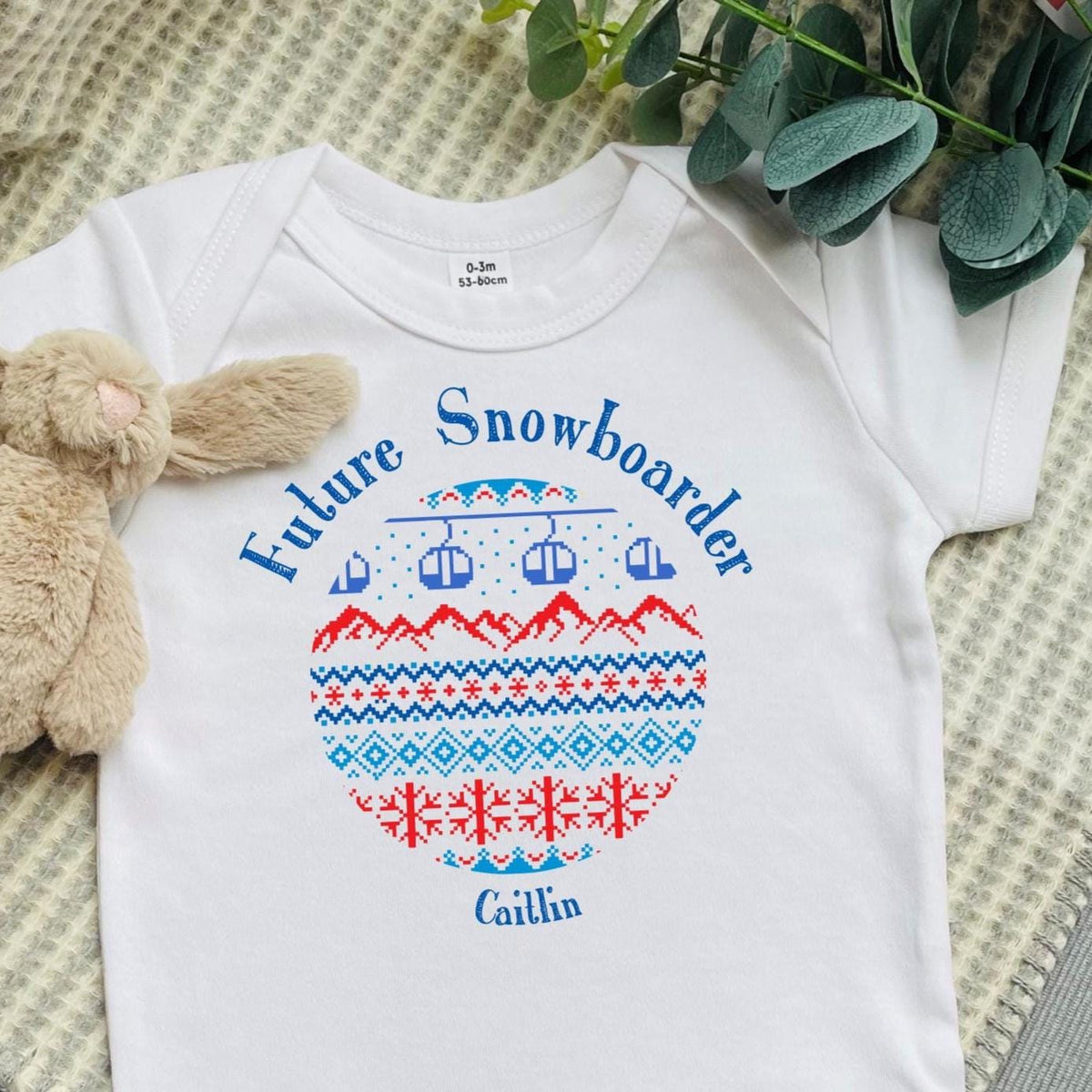Personalised Skiing Baby Vest