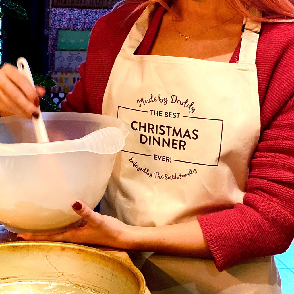 Personalised Best Christmas Dinner Apron