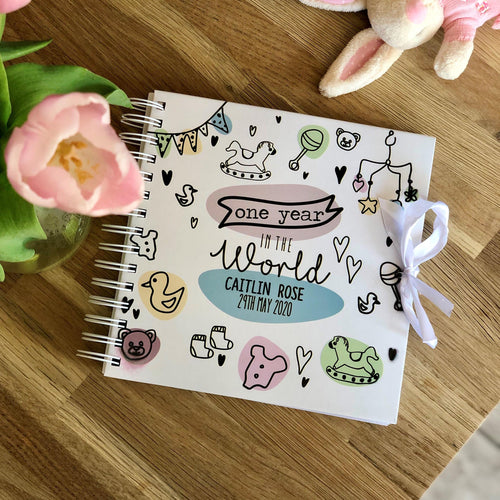 1st Birthday In The World Scrapbook Or Memory Book