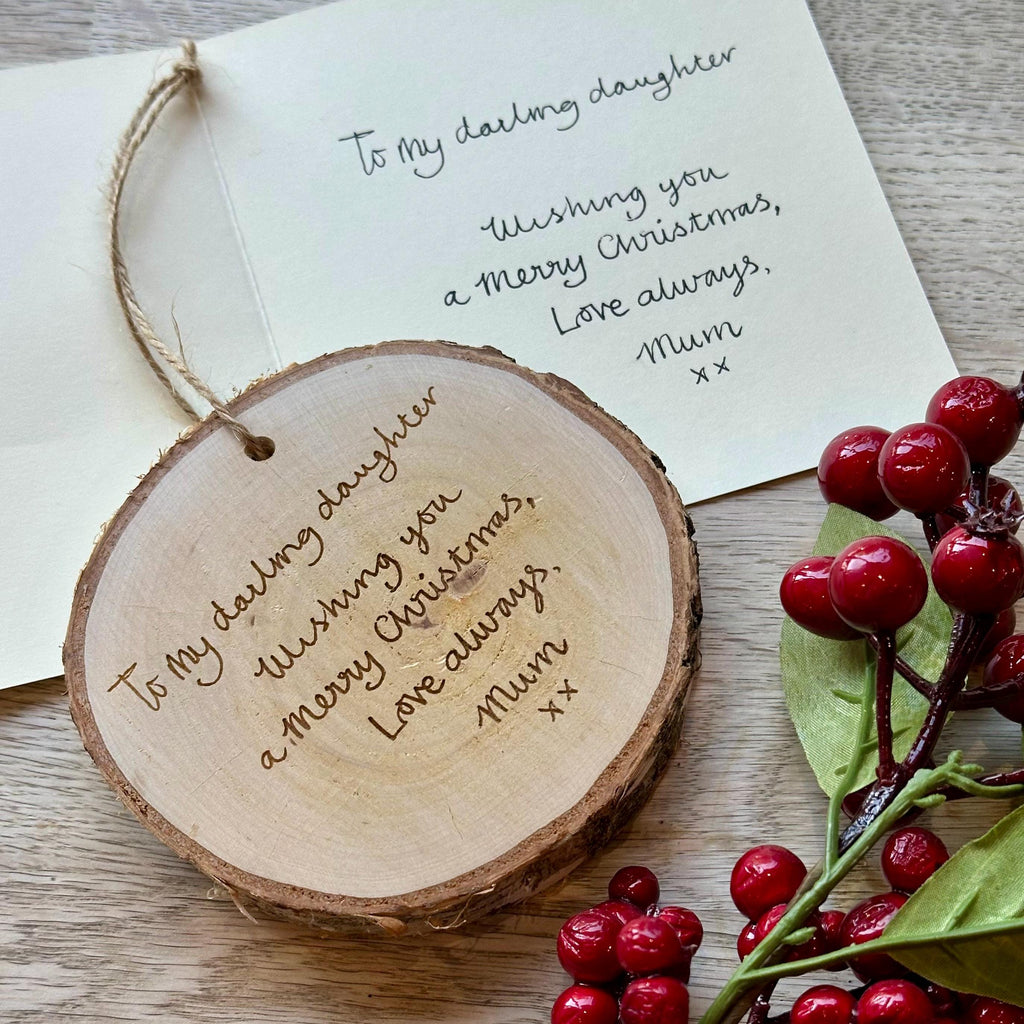 Personalised Handwriting Memorial Bauble