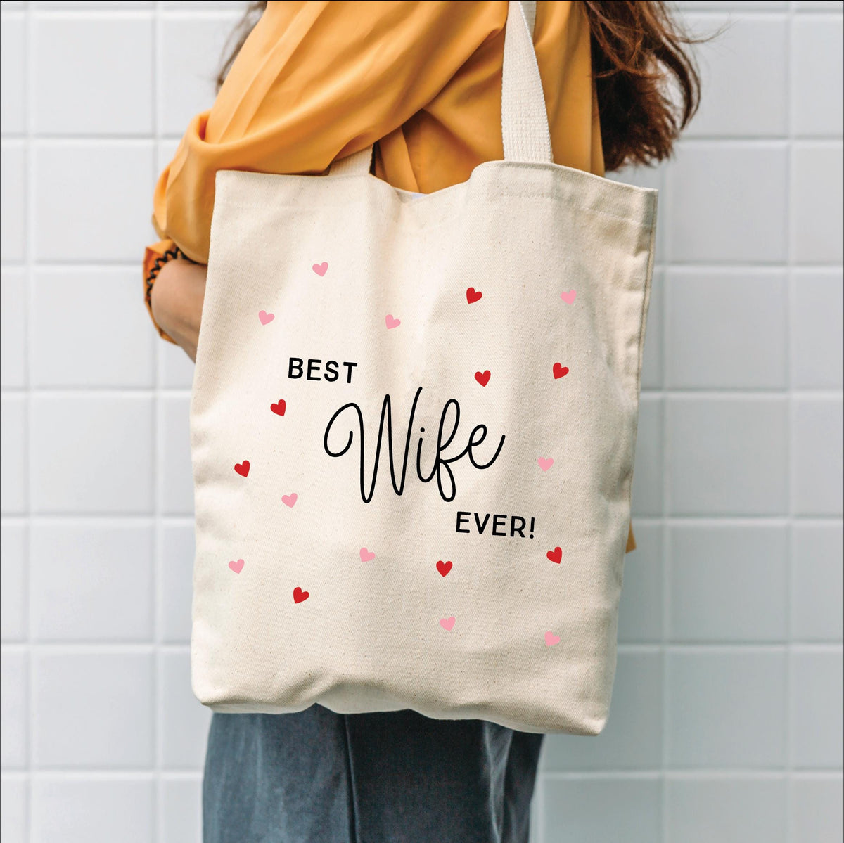 Scattered Heart Best Wife Ever Tote Bag