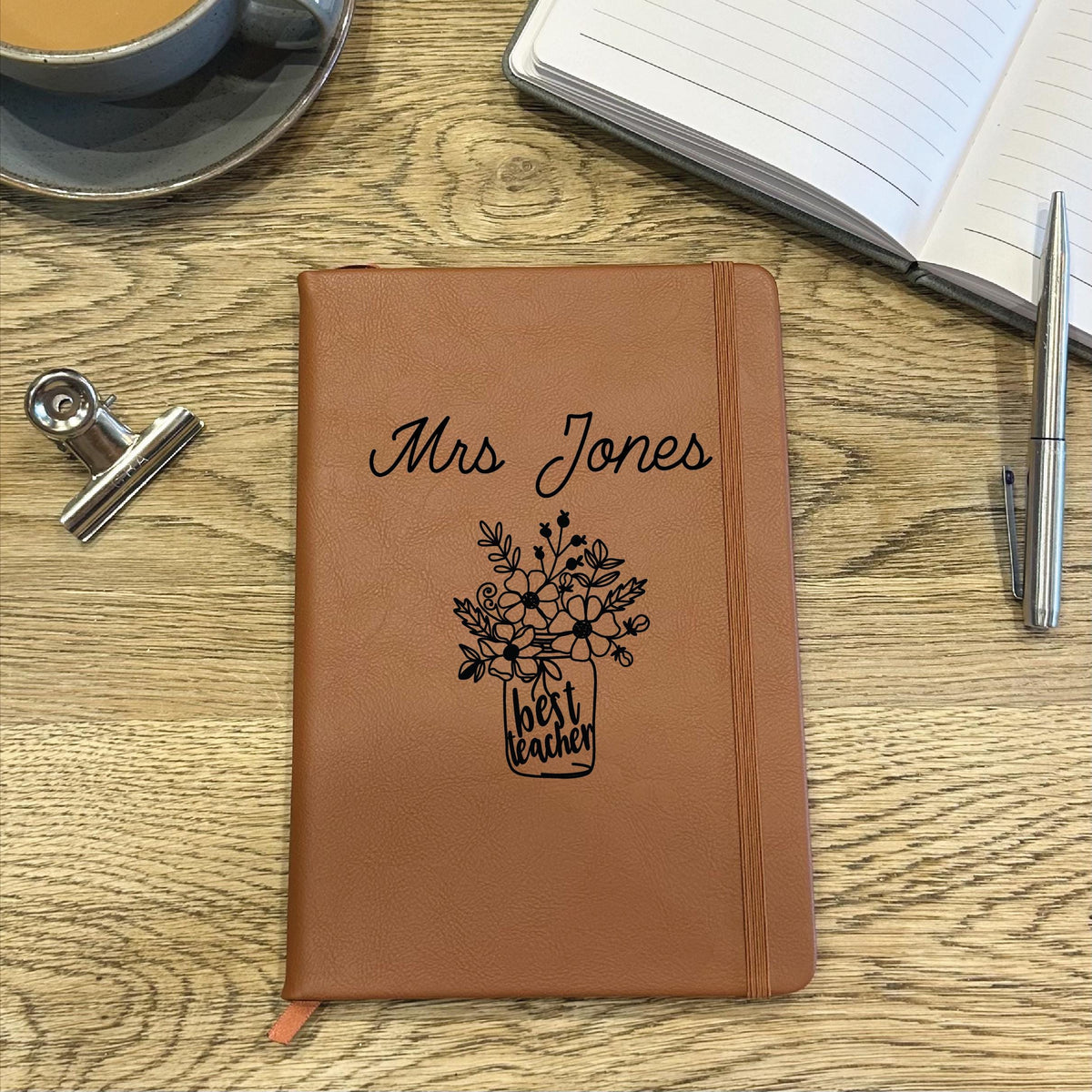 Personalised Best Teacher Vase Notebook