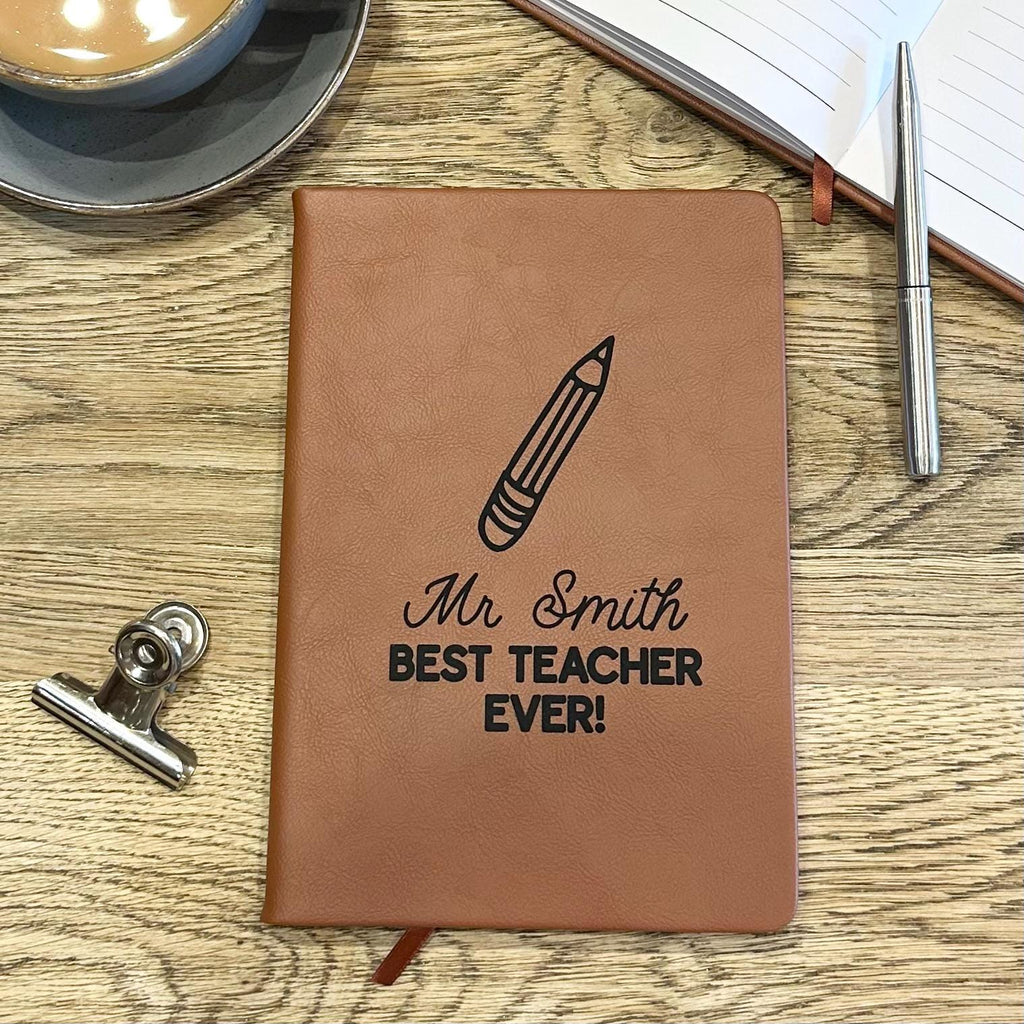 Personalised Pencil Best Teacher Ever Notebook