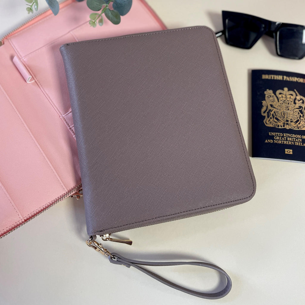 Personalised Script Font Pink Travel Wallet