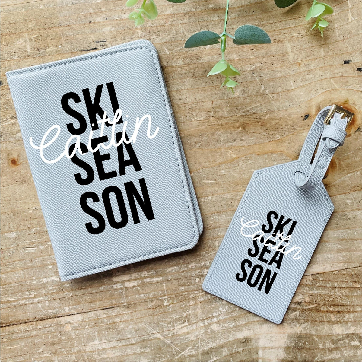 Personalised Ski Season Passport Cover And Luggage Tag