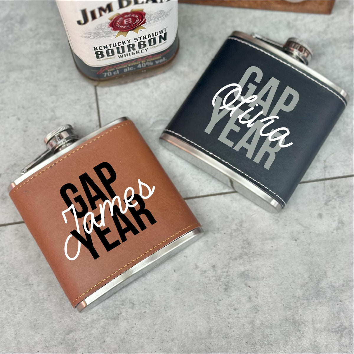 Personalised Gap Year Hip Flask