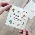 Personalised Drawings Thank You Teacher Card