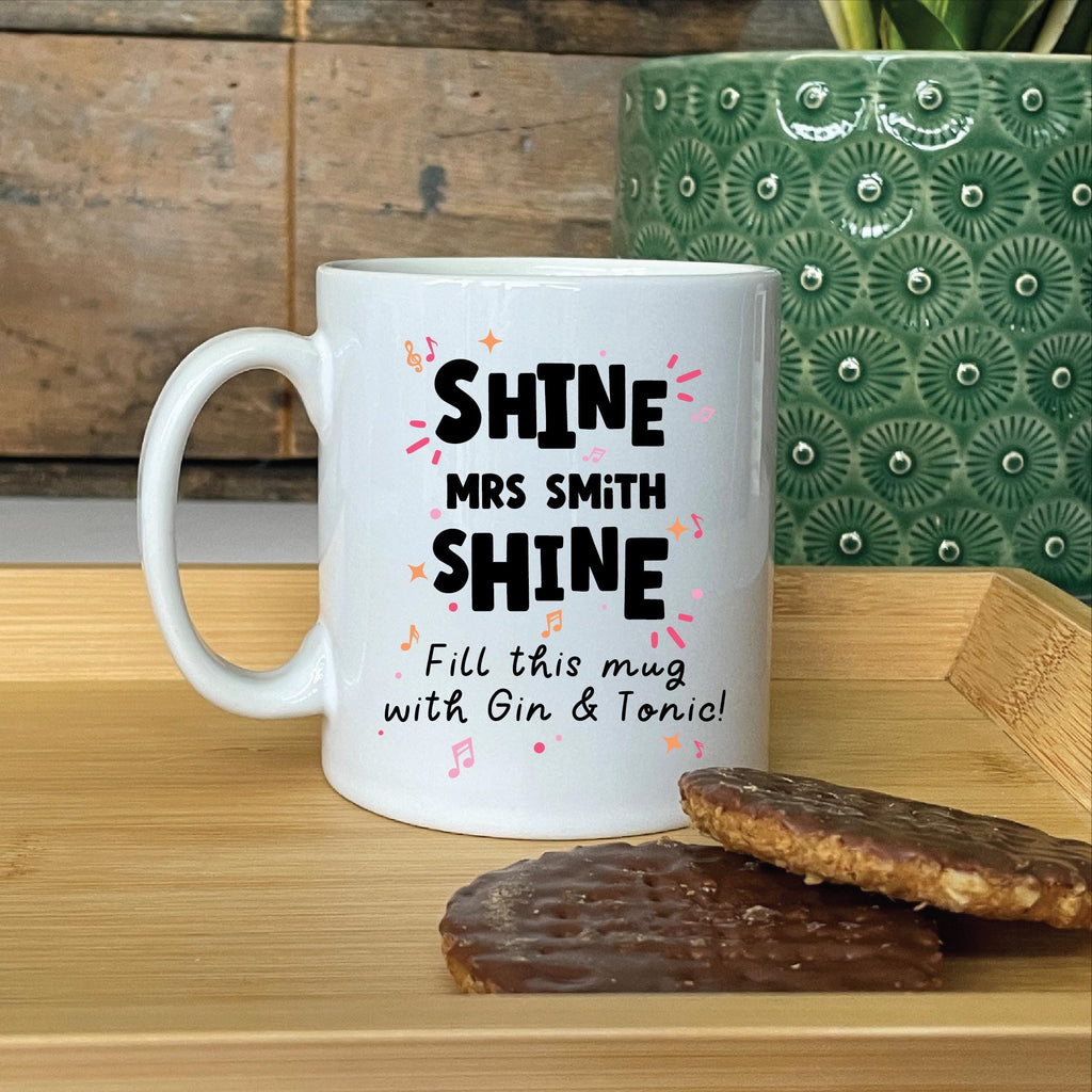 Personalised Shine Jesus Shine Teacher Mug