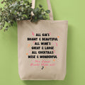 Personalised All Things Bright Teacher Tote Bag