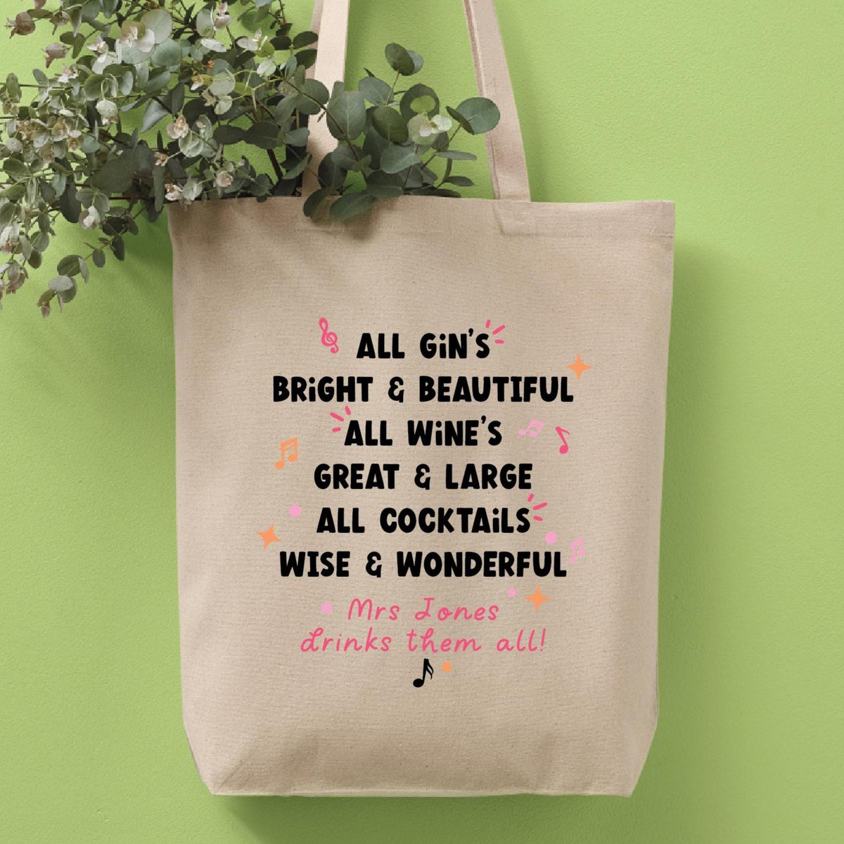 Personalised All Things Bright Teacher Tote Bag