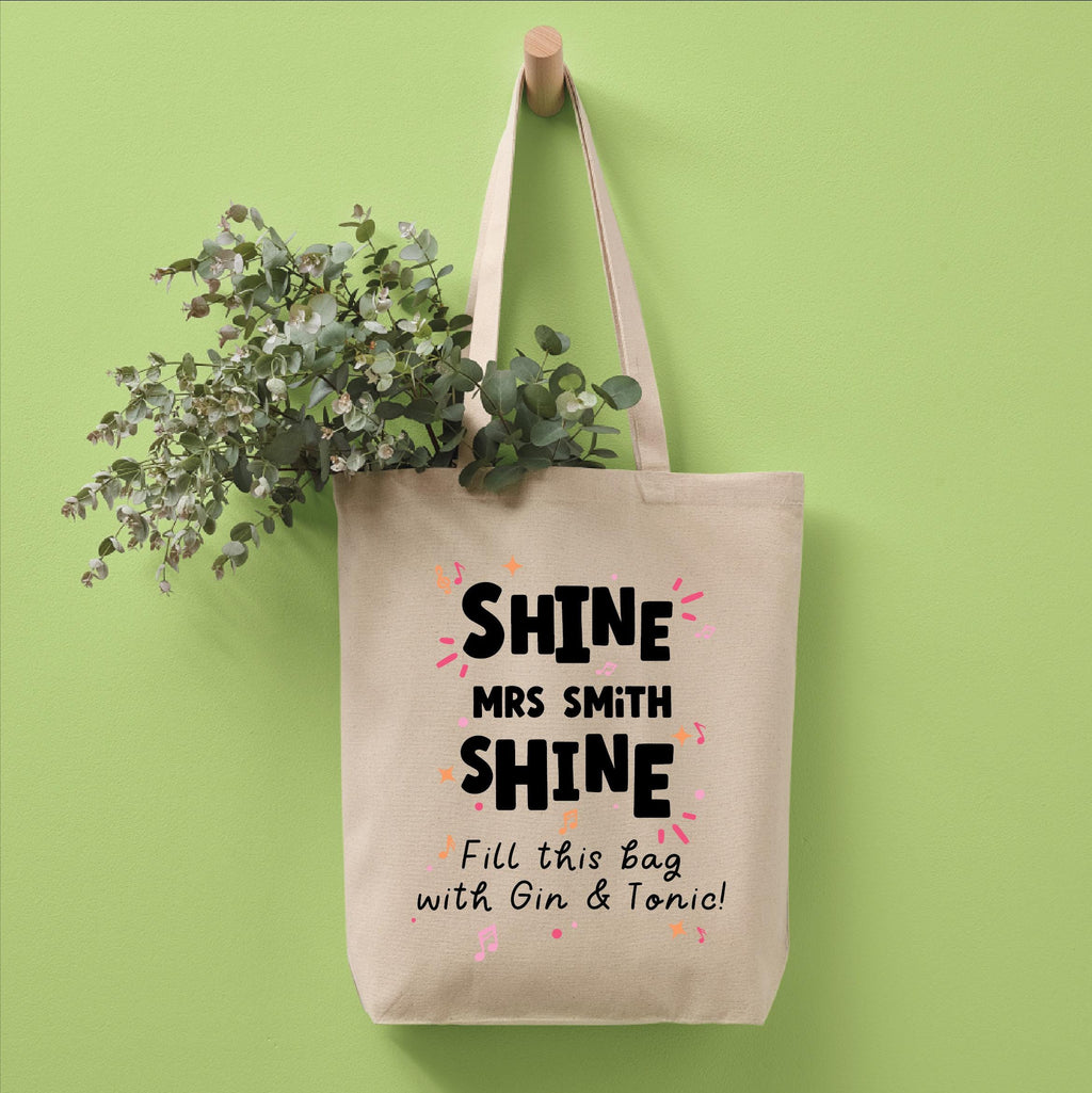 Personalised Shine Jesus Shine Teacher Tote Bag