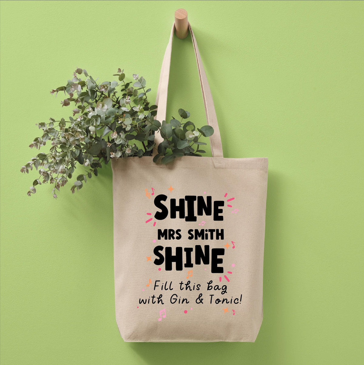 Personalised Shine Jesus Shine Teacher Tote Bag