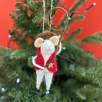 Personalised Cowboy Sheriff Mouse Felt Decoration
