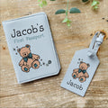 Teddy Bear Personalised First Passport Cover And Luggage Tag