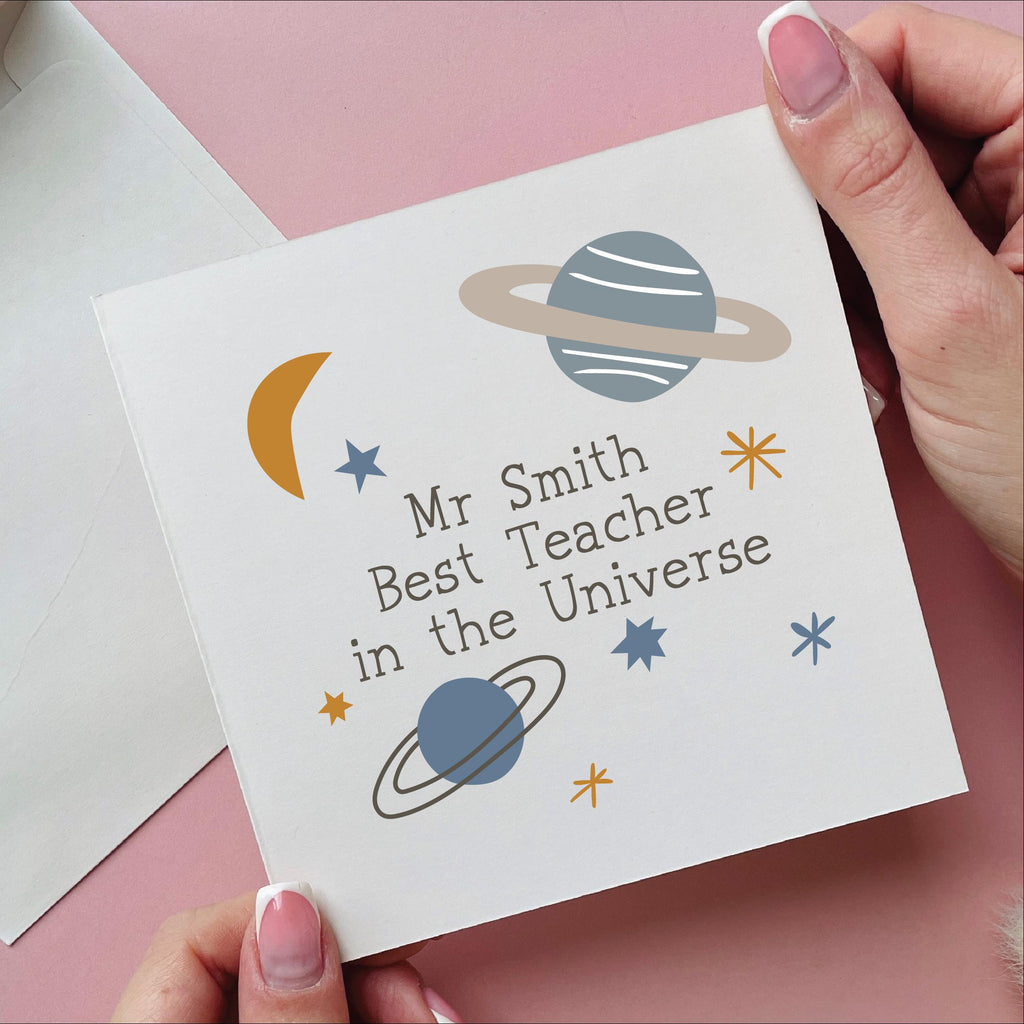 Personalised Best Teacher In The Universe Card