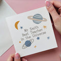 Personalised Best Teacher In The Universe Card