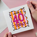 Personalised 40th Birthday Stripe Card