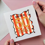 Personalised 50th Birthday Stripe Card
