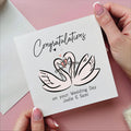 Personalised Swan Congratulations On Your Wedding Day Card