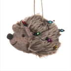 Personalised Hedgehog With Lights Christmas Decoration