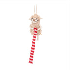 Personalised Felt Knitting Sheep Christmas Decoration