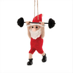 Personalised Felt Weight Lifting Gym Santa