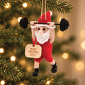 Personalised Felt Weight Lifting Gym Santa