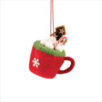 Personalised Felt Hot Chocolate Christmas Decoration
