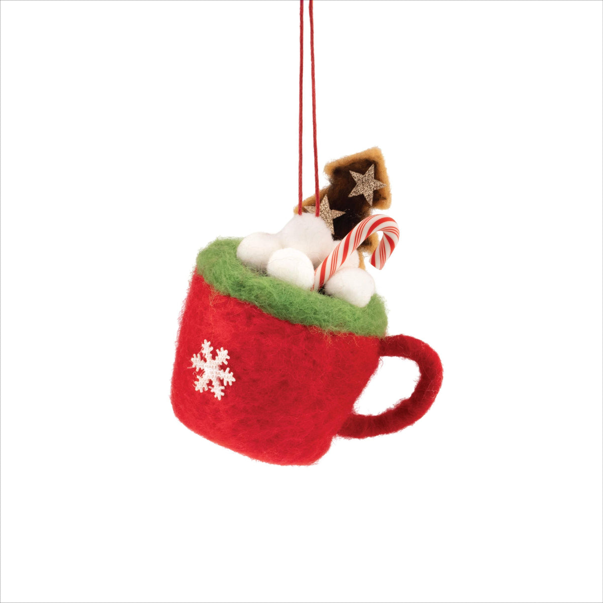 Personalised Felt Hot Chocolate Christmas Decoration