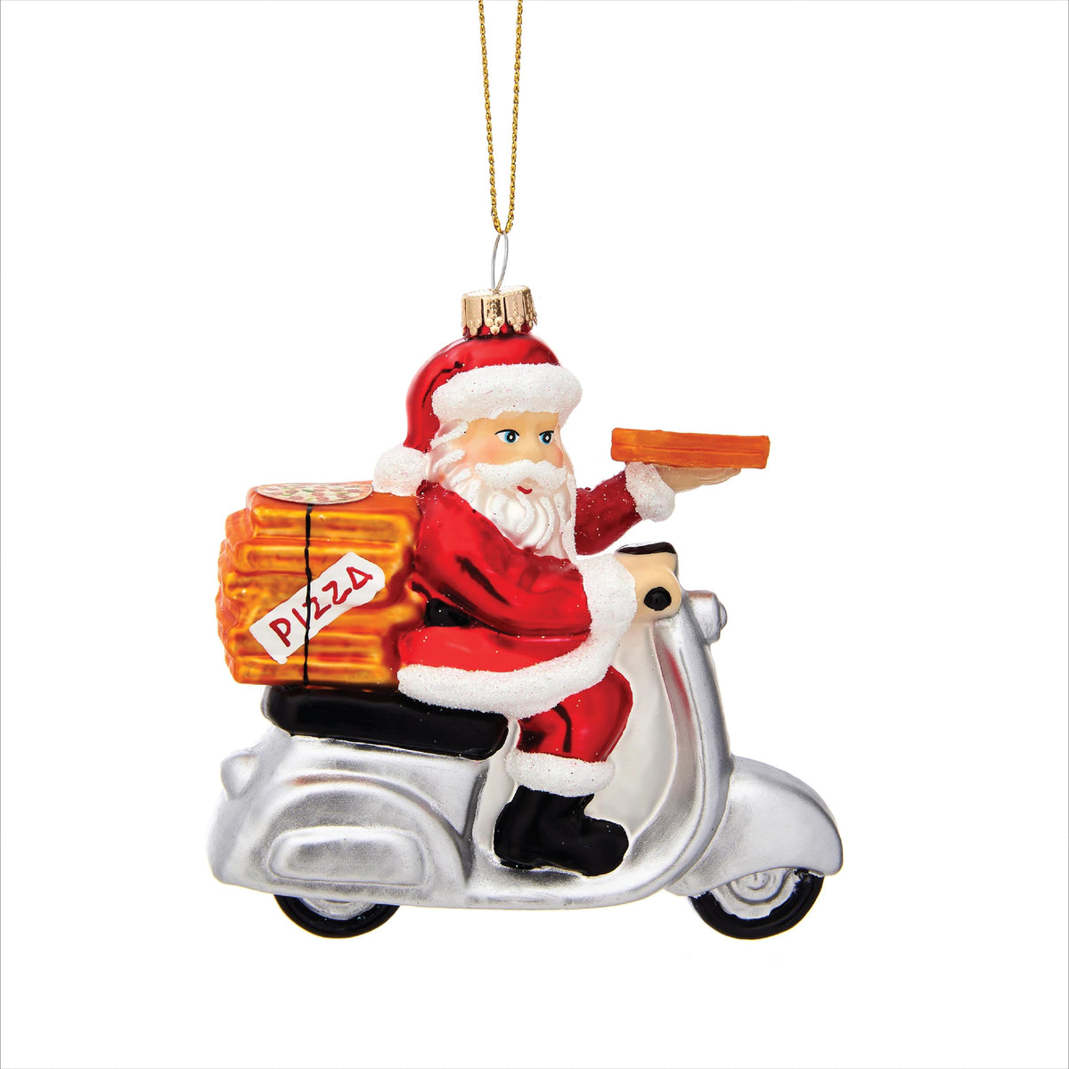 Personalised Santa Pizza Delivery Bauble
