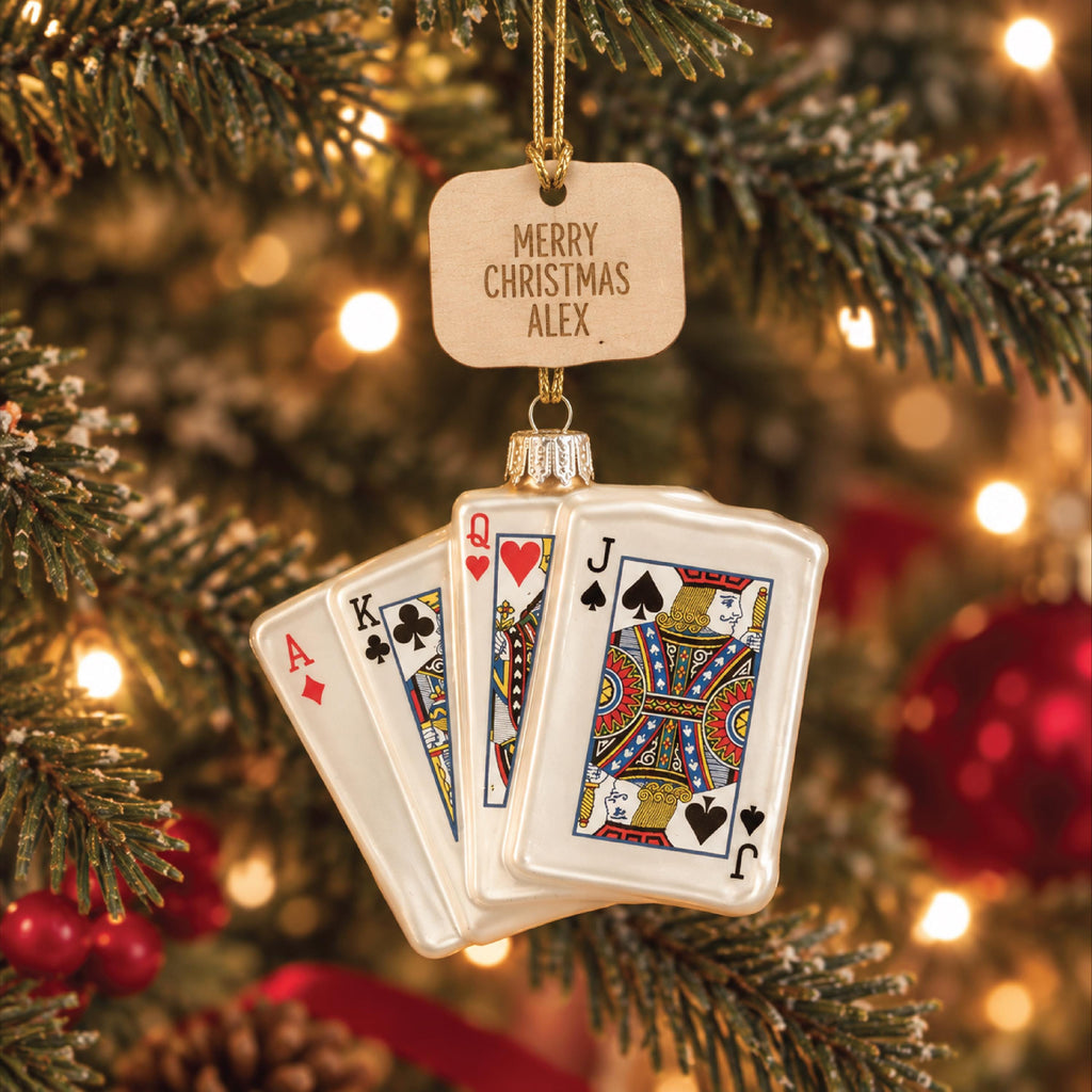 Personalised Playing Cards Bauble