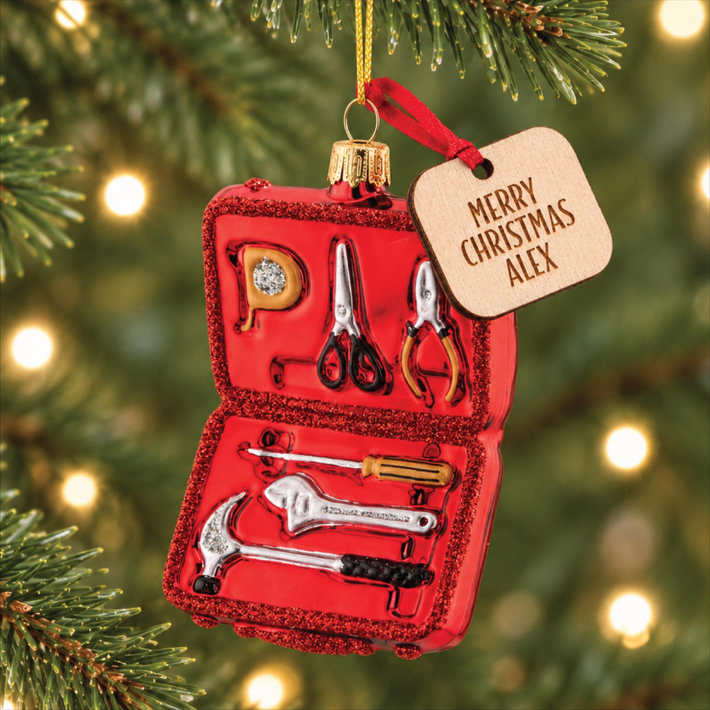 Personalised Tool Box Shaped Bauble