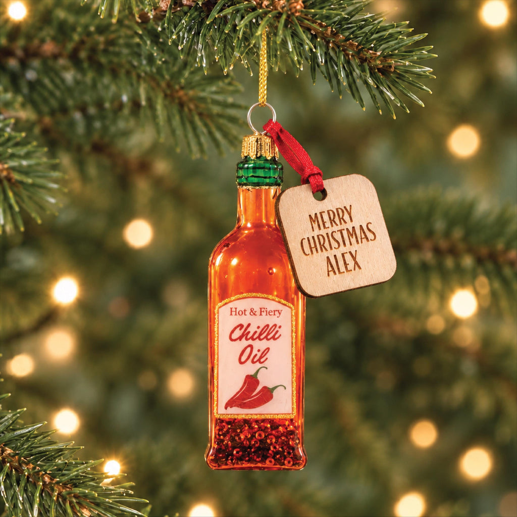 Personalised Chilli Oil Bauble