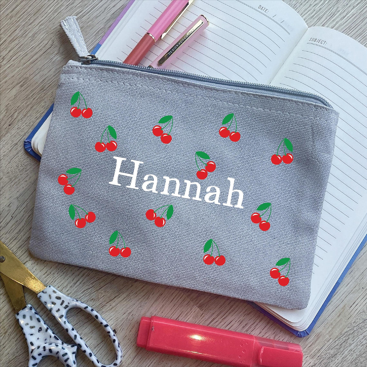 Personalised Cherry Pencil Case