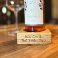 Personalised Oak Best Teacher Wine Bottle Holder