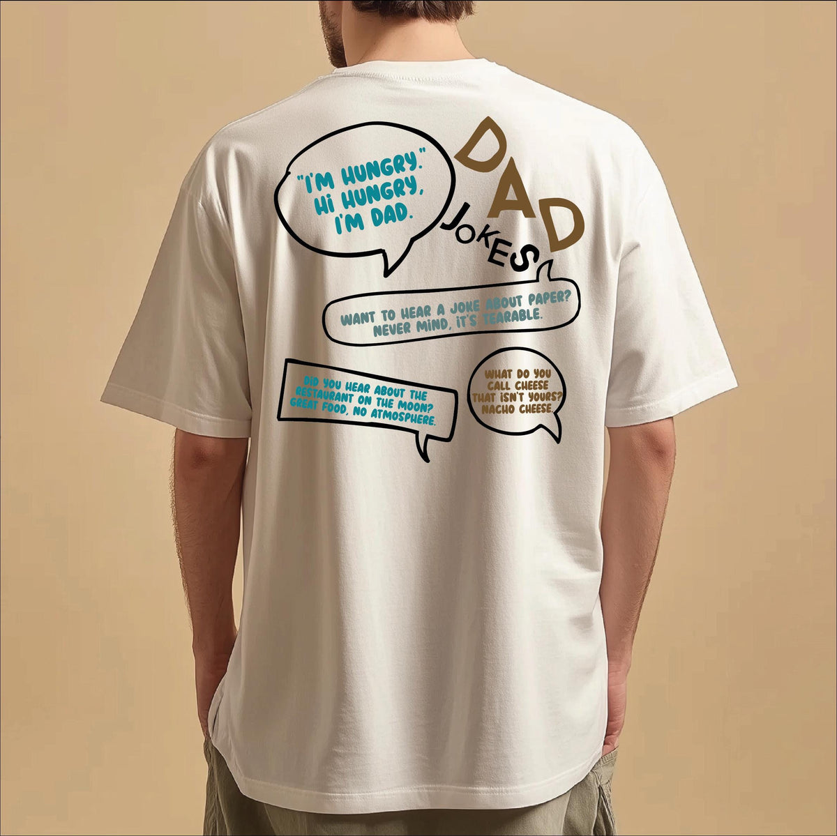 Personalised Bad Dad Jokes Graphic T Shirt
