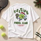 Personalised Christmas Padel Graphic T Shirt