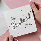 Best Husband Ever Scattered Heart Card