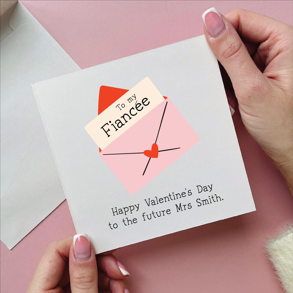Personalised Fiancee Letter Valentine's Day Card