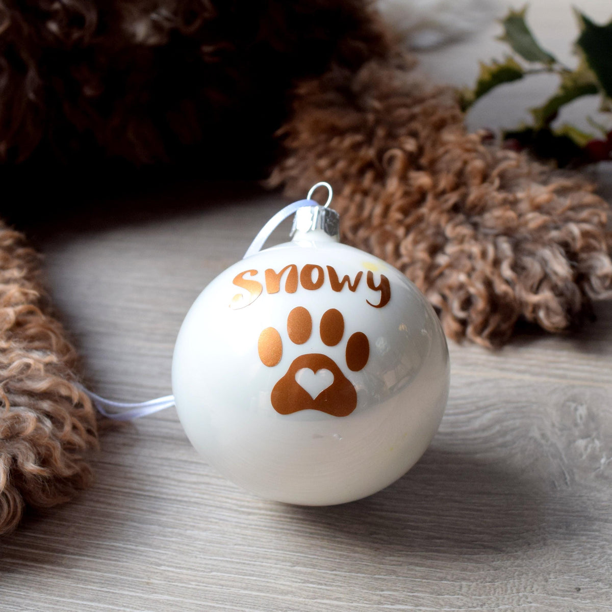 Personalised Pet Pawprint Bauble