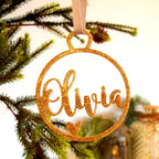Sparkly Cut Out Name Bauble